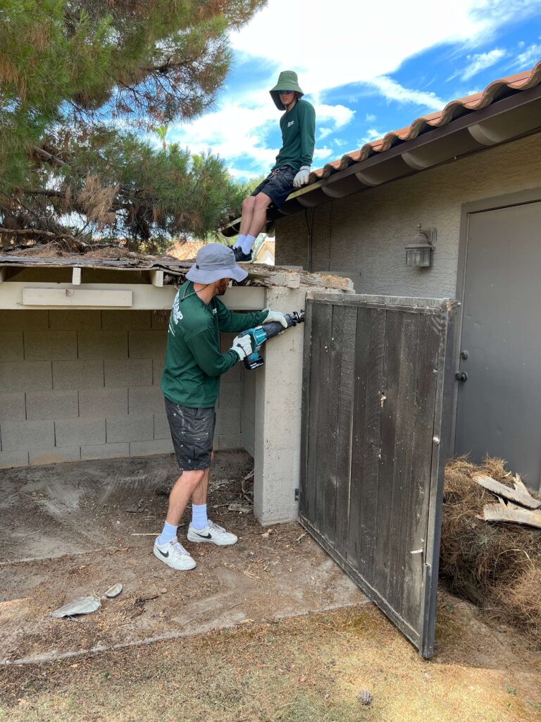 Junk removal team clearing out debris in Scottsdale, AZ near me.