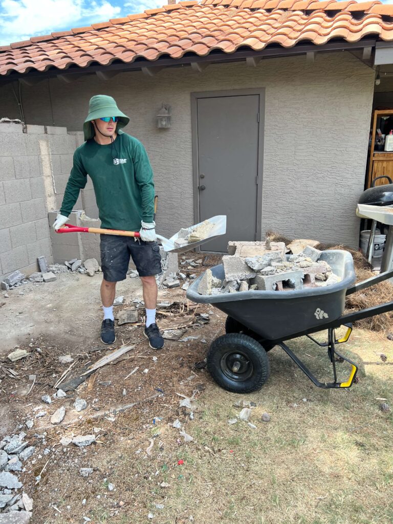 Demolition team clearing a site in Tempe, AZ near me.