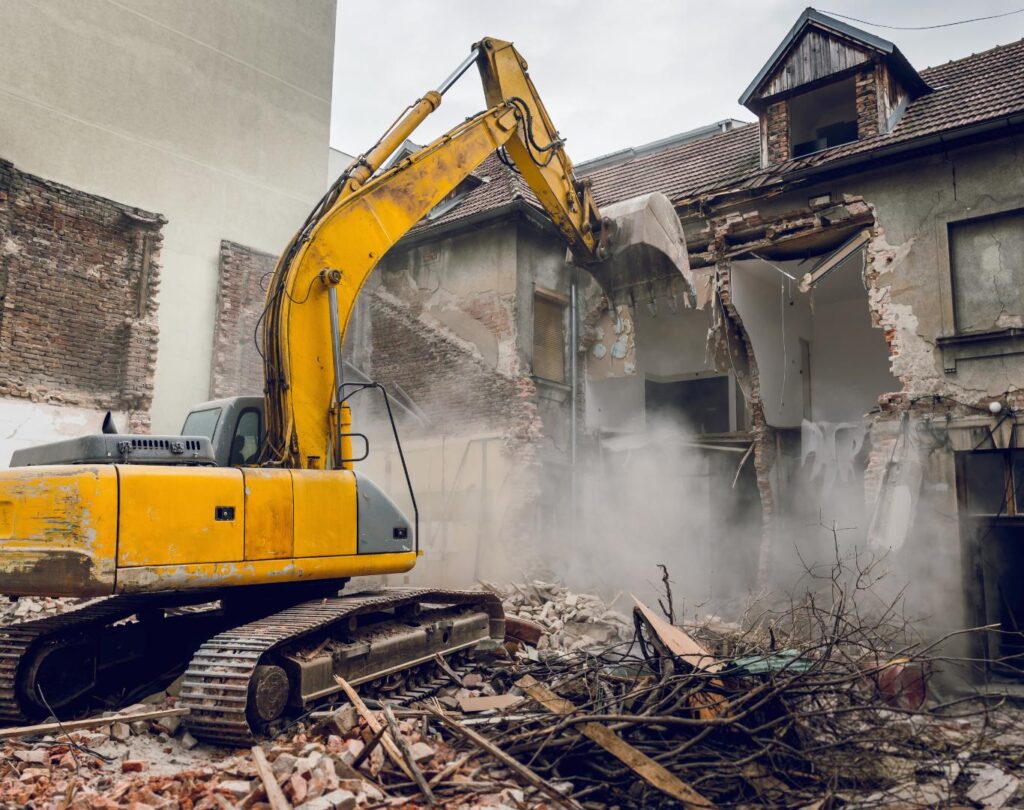 Home demolition in Chandler, AZ with full teardown and debris removal