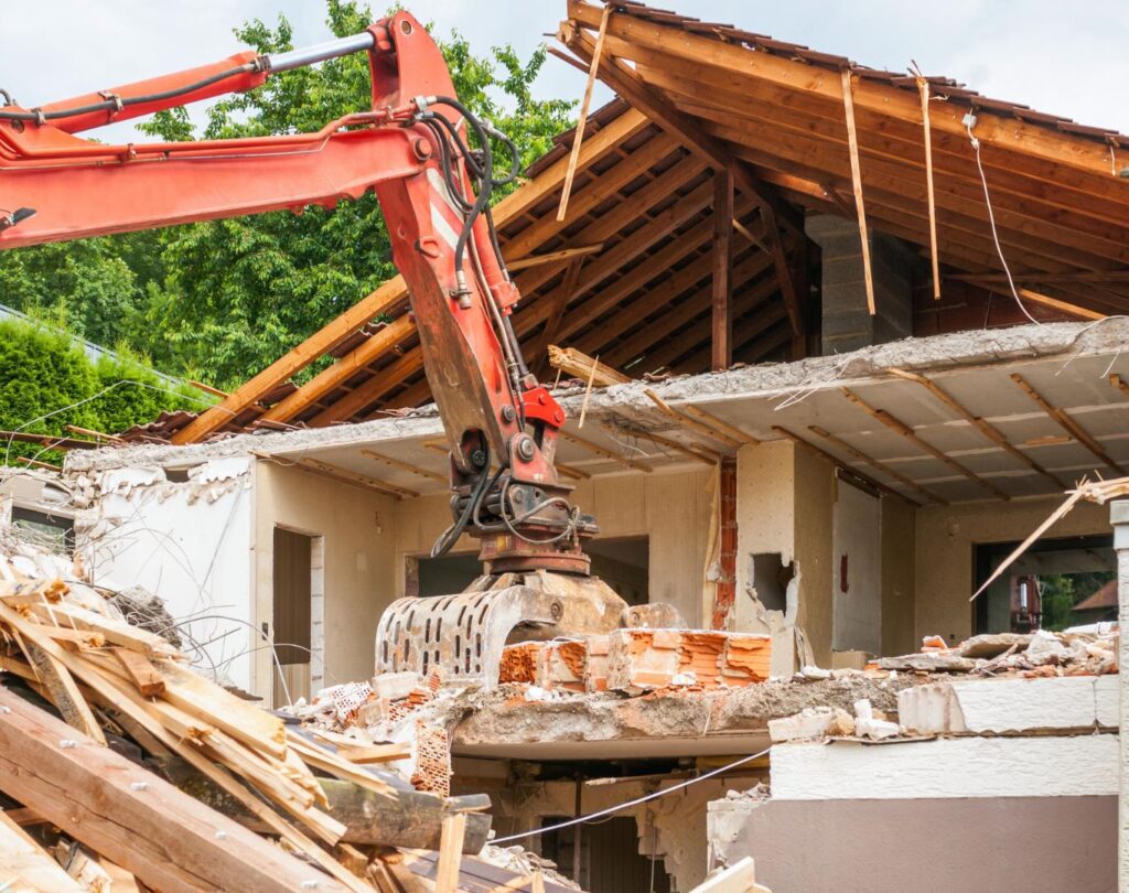 Home demolition in Scottsdale, AZ with custom site prep