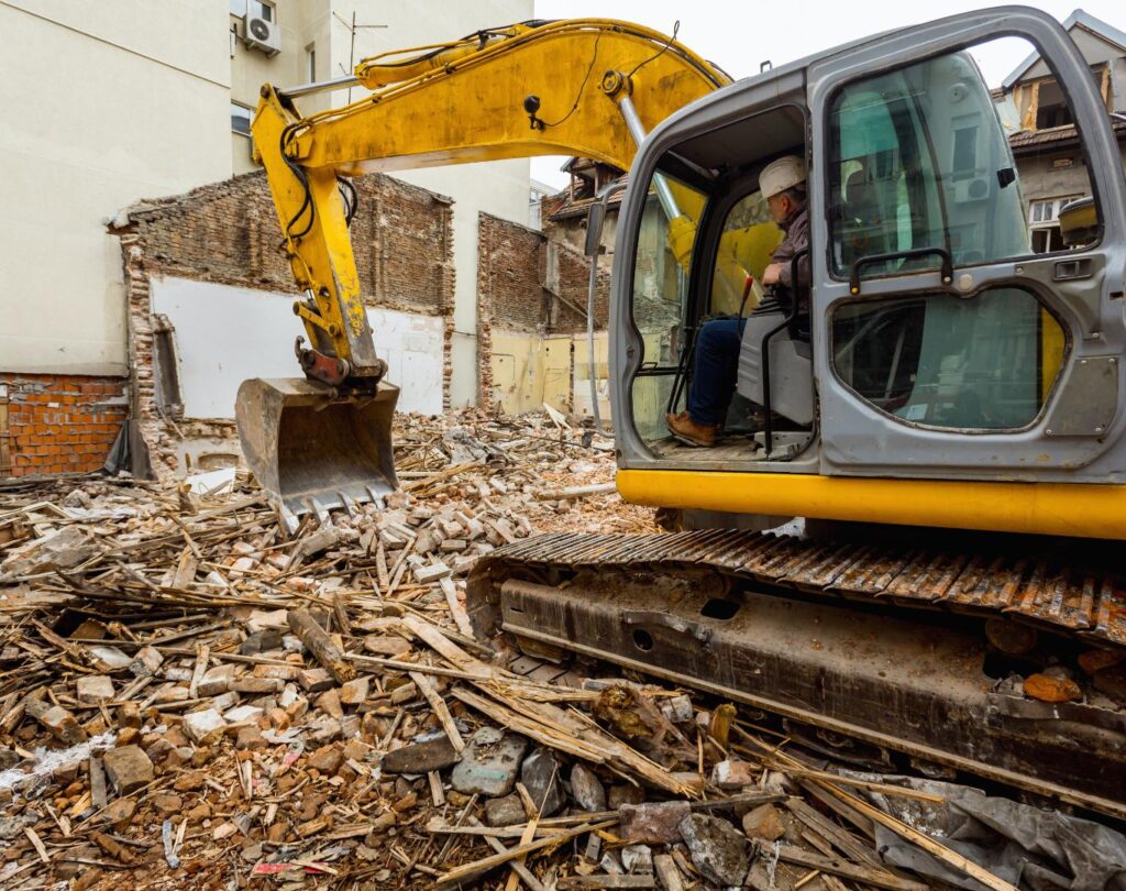 Home demolition in Tempe, AZ with full lot clearing and grading